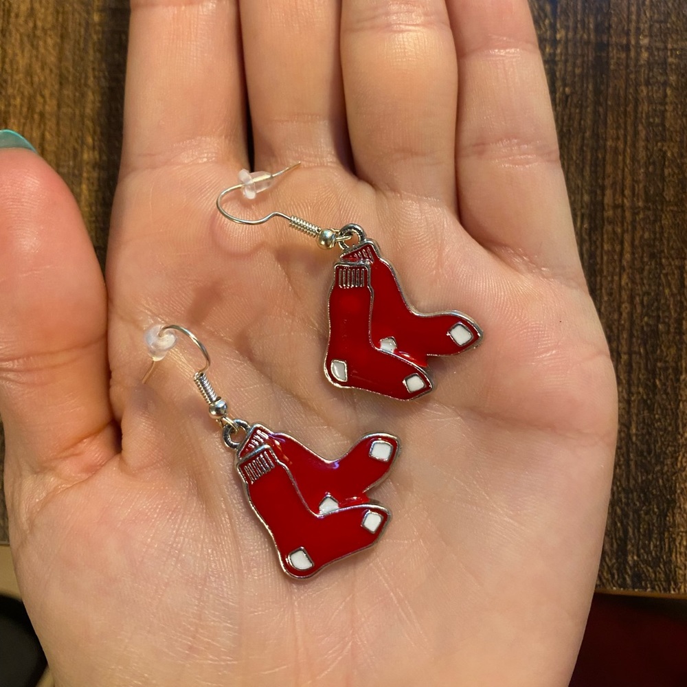 Fun Red Sox earrings